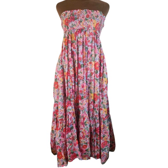 Natural Life Convertible Maxi Skirt/ Tube Dress Size Medium Bohemian Hippie - Picture 3 of 9
